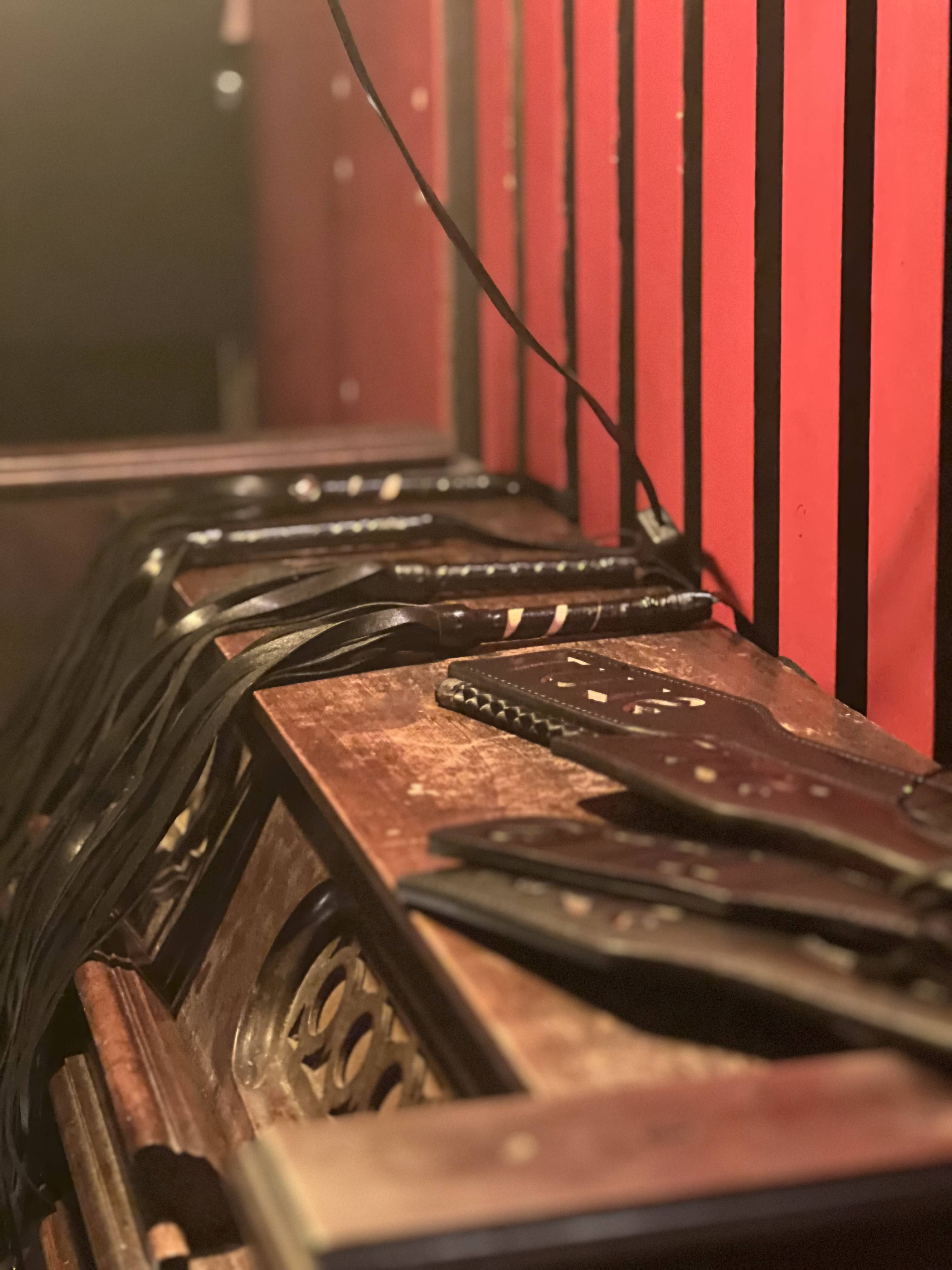 a picture of paddles and floggers
